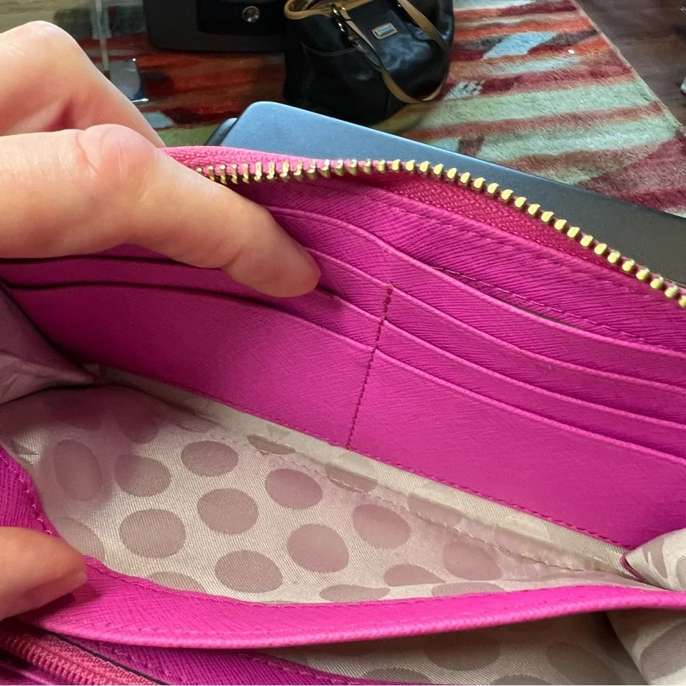 Kate Spade Pink Saffiano Leather Wallet